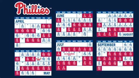 Philadelphia Phillies Schedule .
